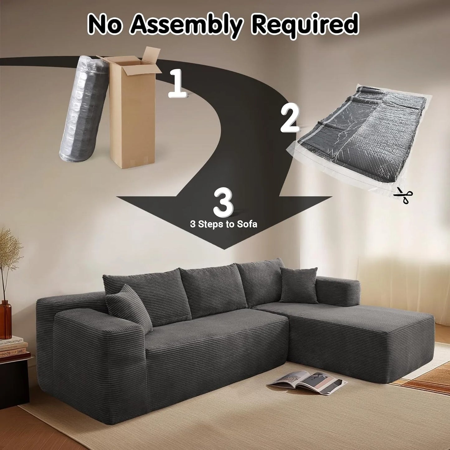 🔥Minimalist L-Shape Couch